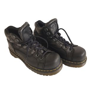 Dr. Martens Men's Black Leather Combat Boots Size 8M